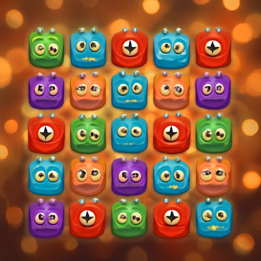fbajje Reactoonz cartoon monster grid